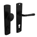 Intersteel voordeurbeslag Helena knop/kruk PC92 met kerntrek beveiliging zwart