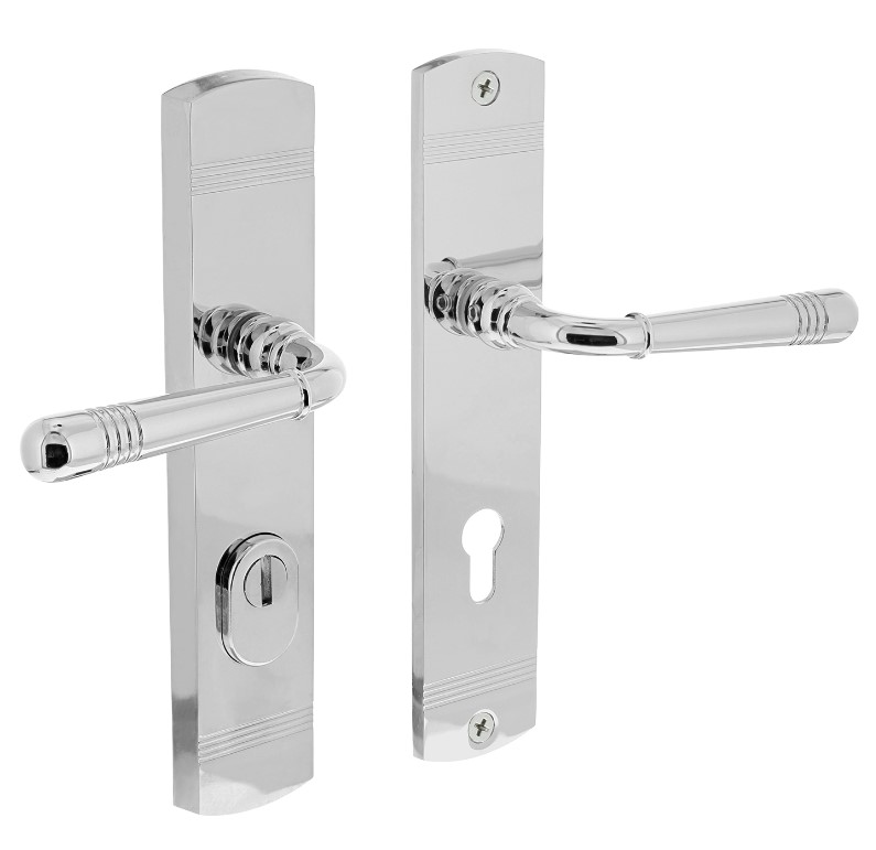 Intersteel achterdeurbeslag Helena kruk/kruk PC72 met kerntrek beveiliging chroom