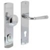 Intersteel voordeurbeslag Helena knop/kruk PC92 met kerntrek beveiliging chroom