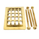 Mauer doorkijkluikje 97x73 mm compleet messing gepolijst