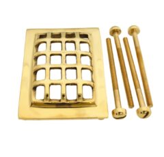 Mauer doorkijkluikje 97x73 mm compleet messing gepolijst