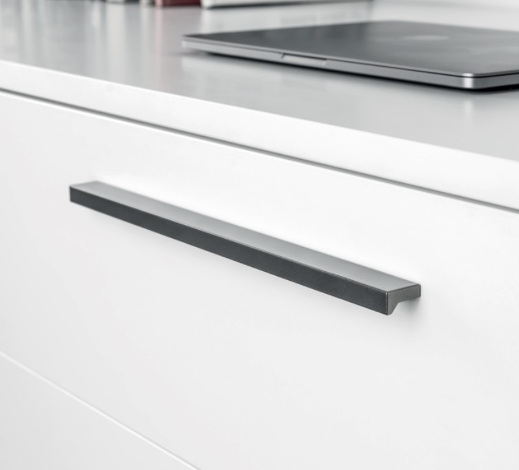 Greep ANGLE 64 mm mat wit