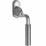 SKG2 Draaikiepgarnituur afsluitbaar Frankfurt/Smal Rechts mat nikkel ongelakt