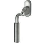 SKG2 Draaikiepgarnituur afsluitbaar Frankfurt/Smal Links mat nikkel ongelakt