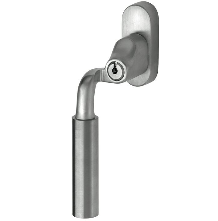 SKG2 Draaikiepgarnituur afsluitbaar Frankfurt/Smal Links mat nikkel ongelakt