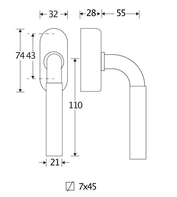 SKG2 Draaikiepgarnituur afsluitbaar Frankfurt/Elegant glans nikkel