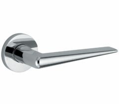 Deurkruk op geveerd rozet Wig/Vivo glans chroom