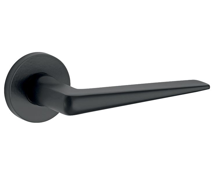 Deurkruk op geveerd rozet Wig/Vivo mat zwart