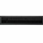 Tochtklep kunststof met zwarte borstel 350 x 65 mm