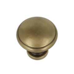 Knop bol messing antiek 34 mm