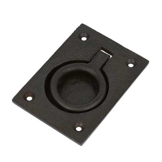 Luikring ijzer geroest 85x62 mm