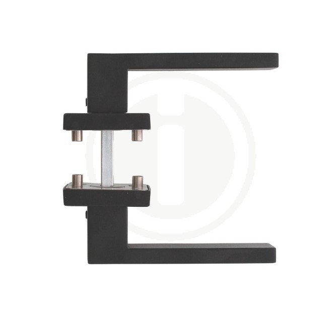 Intersteel buiten deurkruk Amsterdam op vierkant rozet zwart