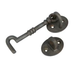 Deurhaak en vanger 110 mm ijzer geroest