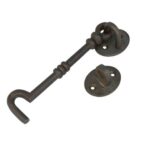 Deurhaak en vanger 150 mm ijzer geroest
