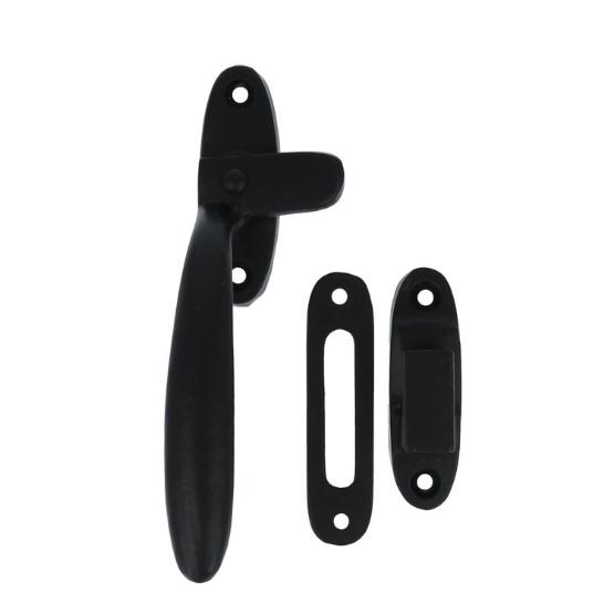 Raamsluiting links ijzer zwart