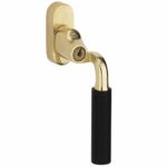 SKG2 Draaikiepgarnituur afsluitbaar Frankfurt ebben/Smal Rechts messing ongelakt