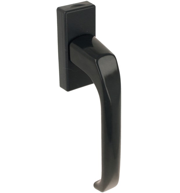 Draaikiepgarnituur lange stift aluminium bruin