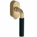 SKG3 Draaikiepgarnituur afsluitbaar Frankfurt ebben/Elegant messing antiek