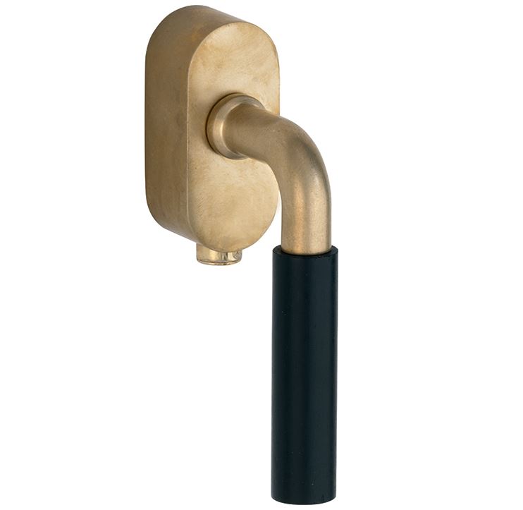 SKG3 Draaikiepgarnituur afsluitbaar Frankfurt ebben/Elegant messing antiek