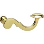 Intersteel gatdeel deurkruk rechts posthoorn messing gelakt