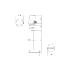 Intersteel wc-olive los 8mm messing getrommeld