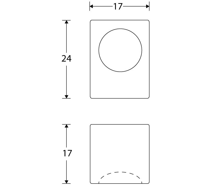 Meubelknop Karé 17mm mat nikkel ongelakt