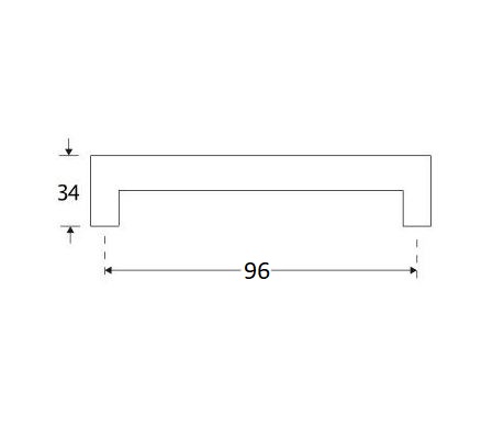 Meubelgreep Karé 96 mm glans chroom