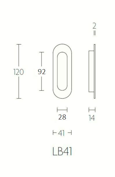 Schuifdeurkom BASICS LB41 PVD mat goud - Afbeelding 2