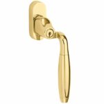 SKG2 Draaikiepgarnituur afsluitbaar Elegant Rechts messing gelakt