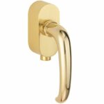 SKG2 Draaikiepgarnituur afsluitbaar Halfsabel/Elegant messing gelakt