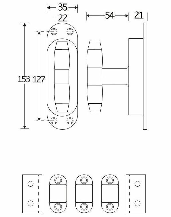 Kruk-espagnolet Ton Ebben Messing Antiek Inclusief 1 Stang