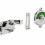 Intersteel wc-overslag met bocht en tekst “groen/rood” chroom