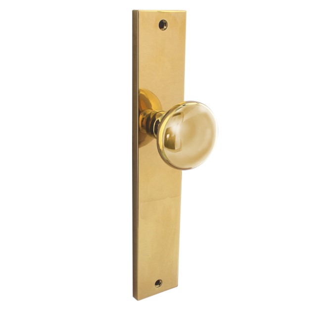 Intersteel Knopschild 245x45mm blind PVD messingkleur