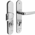 Intersteel voordeurbeslag ovaal greep/kruk PC92 met kerntrek beveiliging chroom