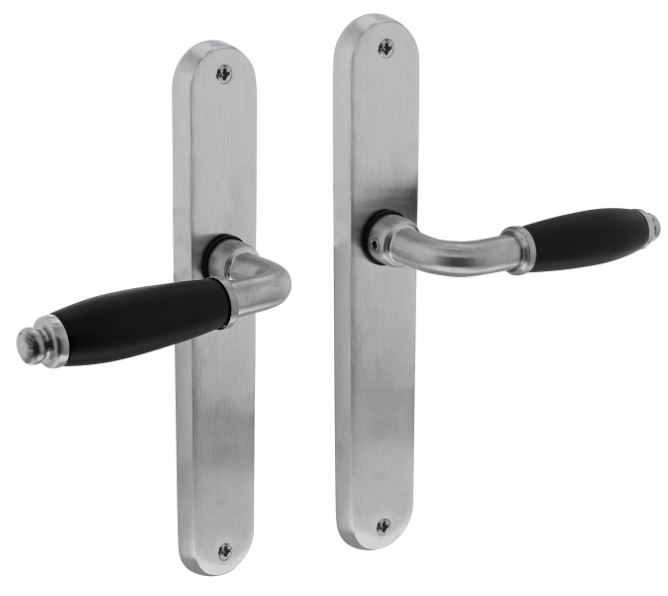 Intersteel Deurkruk Courgette met ovaal schild 238x39x9mm blind mat chroom