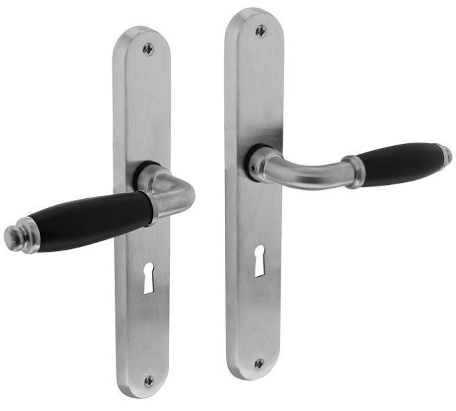 Intersteel Deurkruk Courgette met ovaal schild 238x39x9mm SL56 mat chroom