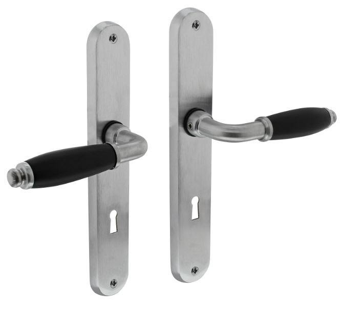 Intersteel Deurkruk Courgette met ovaal schild 238x39x9mm SL72 mat chroom