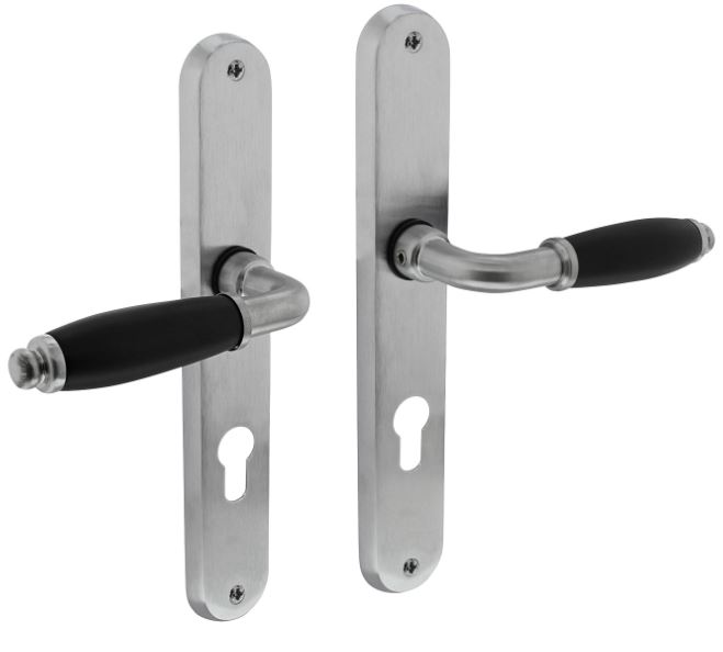 Intersteel Deurkruk Courgette met ovaal schild 238x39x9mm PC72 mat chroom