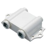 Dubbele magnetische snapper (push to open) met tegenplaat wit