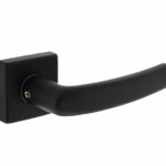 Intersteel gatdeel Deurkruk Denham op rozet 50x50x10 mm + 7mm nokken zwart