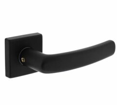 Intersteel gatdeel Deurkruk Denham op rozet 50x50x10 mm + 7mm nokken zwart