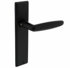 Intersteel Deurkruk Sophie met schild 181x41x7mm blind mat zwart