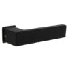 Intersteel gatdeel Deurkruk Amsterdam met platte vierkante rozetten zelfklevend 30x30mm RVS zwart