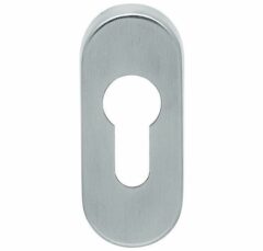 Cilinderplaatje ovaal 12mm RVS mat