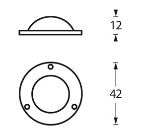 Intersteel Afdekplaatje tbv bout voordeurknop mat zwart