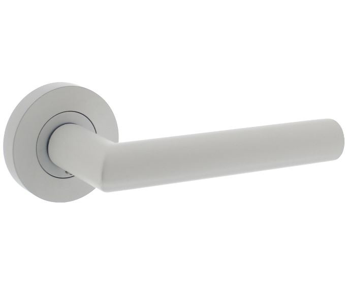 Intersteel deurkruk Bastian op ronde rozet 52x10mm met nokken wit