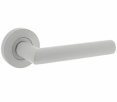 Intersteel gatdeel Deurkruk Bastian rechts op ronde rozet 52x10mm met nokken wit