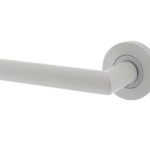 Intersteel gatdeel Deurkruk Bastian links op ronde rozet 52x10mm met nokken wit