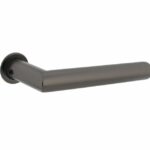 Intersteel gatdeel Deurkruk Jura met platte ronde rozetten zelfklevend ø30mm antraciet grijs