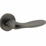 Intersteel gatdeel Deurkruk Jupiter rechts op rozet ø53x8mm rvs antraciet grijs